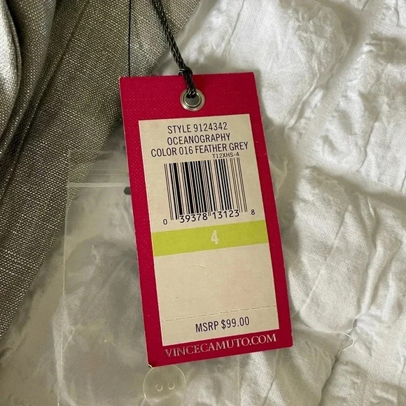 Vince Camuto silver 100% linen pants - Picture 6 of 10